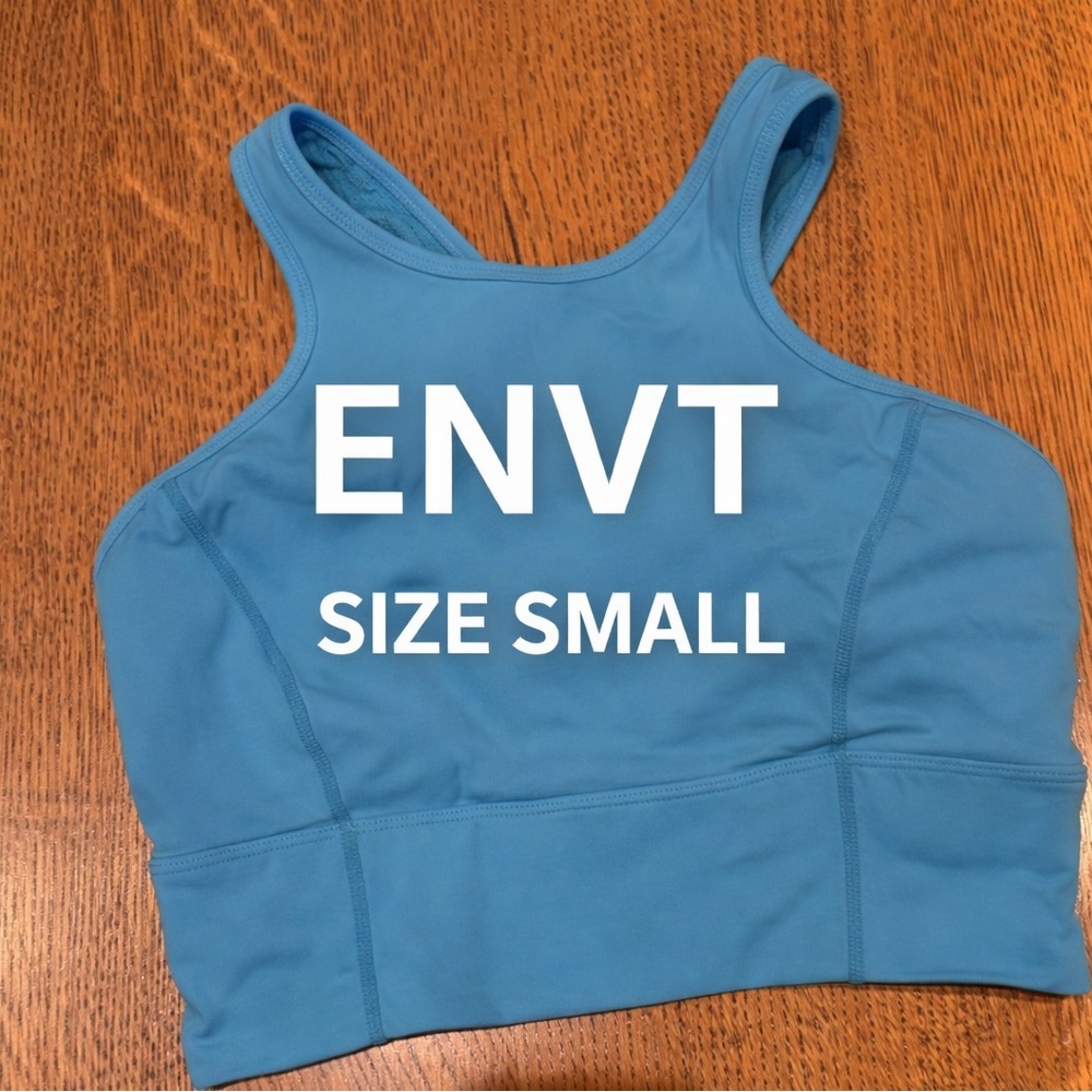 En Avant ENVT Racerback Sports Bra Crop Tank Blue Activewear Size S